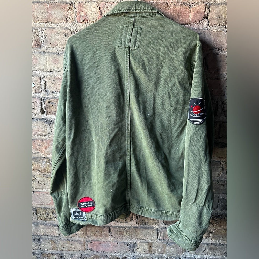 Zara Green Military Field Jacket - Picture 2 of 6